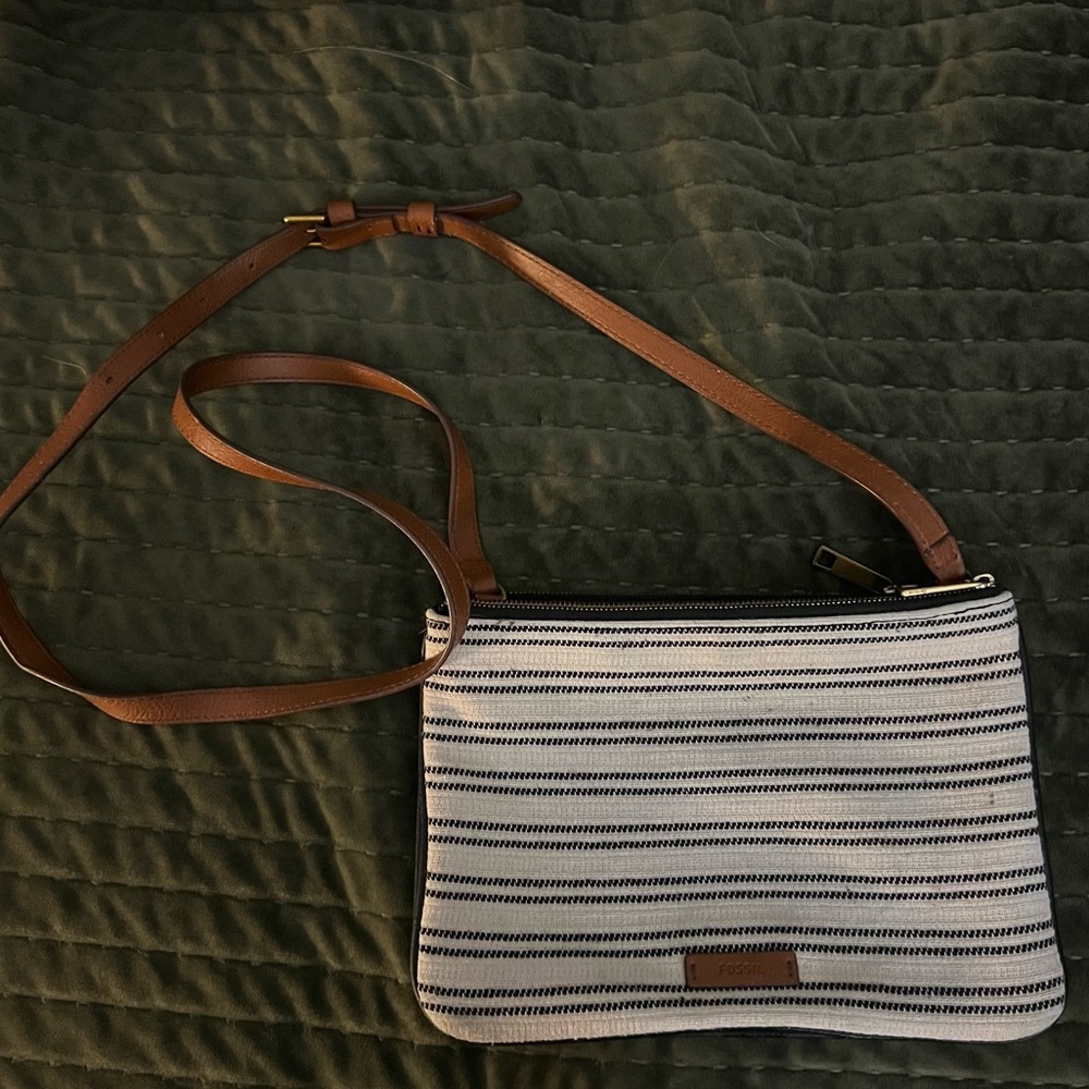 Striped Fossil Crossbody